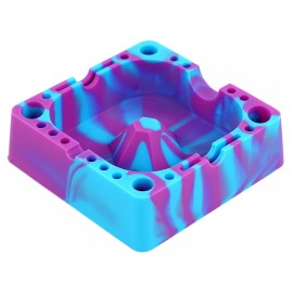 Silicone Cigar Ashtray Cute Square Car Ashtrays with Cigar Holder Indoor Outdoor