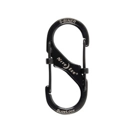 Nite Ize S-Biner SlideLock Locking Stainless Steel Carabiner (Black, #2)