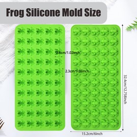 Frog Chocolate Candy Fondant Silicone Mini Mold, 55 Hole 3D Frog Shape Mold，DIY Cookies Candy Gummy Chocolate Mold Ice Cream Tray for Holiday Party
