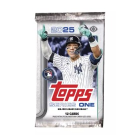 1x 2025 Topps Series 1 Hobby Pack New Factory Sealed - 12 Cards - Wood RC?!