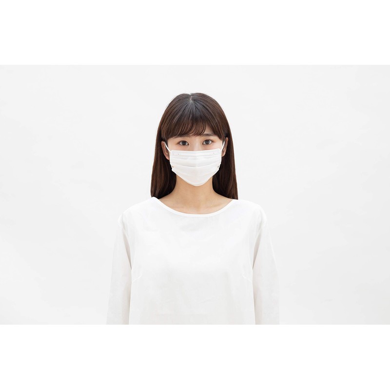 Iris Ohyama Mask Non-woven Pleated Mask, 120 Pieces, Regular Size,