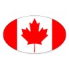 CafePress Canadian Flag Oval Car Bumper Sticker