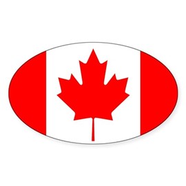 CafePress Canadian Flag Oval Car Bumper Sticker