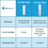 SpiroPure 20x4.5 Empty Refillable Filter Cartridges with Polyester Pads (Case