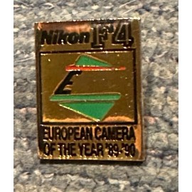 Nikon Small Lapel Pin -  Nikon F4 European Camera of the Year "89 '90 - New