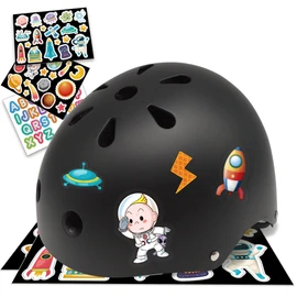 Simply Kids Bike Helmet with DIY Stickers for Toddler Boys Girls I CPSC & CE Certified for Skateboard Roller-Skating Bicycle Scooter I Baby Infant Youth Child Ages 2-4 3-5 5-8 Year Old (Outer Space)