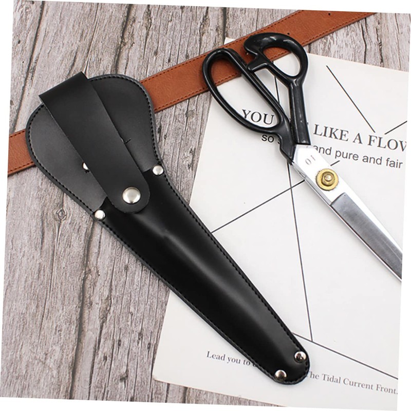 TEHAUX 2pcs Leather Scissor Cover Pouch Portable Scissor Storage Bag