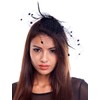 jowiha Women's Hat with Veil Mini Top Hat Fascinator with