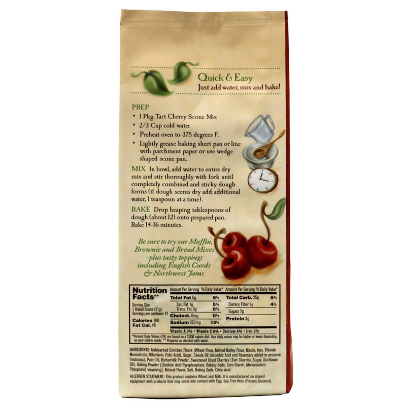 English Scone Mix, Tart Cherries by Sticky Fingers Bakeries –