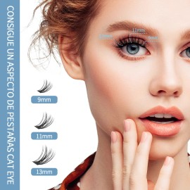 Blister Extensiones De Pestañas Segmentadas 144 Ramos 9-13mm Magefy