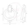 Dart Ring Cast Brass Door Knocker 118mm x 101mm -