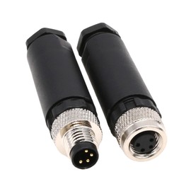 M8 Industrial Round Sensor 4 Pin Male & Female A Code Socket Industrial Round Sensor Plug Aviation 8mm Waterproof IP67 Plug