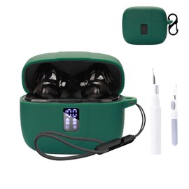 for ZIUTY A1 Case Cover,NOUKAJU Earphone Protective Cover(with Carabiner + Lanyard + Cleaning Pen) Drop-Proof,Shock-Proof,Dust-Proof,Case for ZIUTY 2025 Wireless Earbuds(Green)