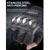 FANOLO Men Half Finger Motorcycle Gloves Touchscreen with Hard Knuckle