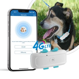 Zeerkeer Mini Pet GPS 4G Real-time 4G Locator for Dogs Animal Version, Suitable for Dogs and Cats, with Web APP Waterproof Alarm Historical Path Alarm (TK905)