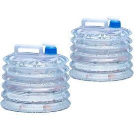 Komomobiya OD21 Collapsible Water Tank with Faucet, Set of 2, Lightweight, Compact, Disaster Prevention, Outdoors, 3.8 gal (10 L) x 2