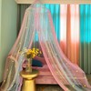 Princess Rainbow Bed Canopy with Stars Glow in The Dark,