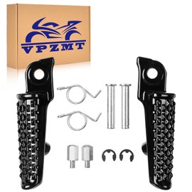 VPZMT Motorcycle Front Foot Pegs Footrests Pedal for Honda 2003-2023 CBR 600RR, 2004-2023 CBR 1000RR, 2008-2023 CB1000R (Front-Black)