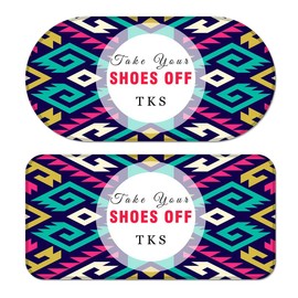 Shoes Off Doormats,Retro Hilarious Doormats Funny Door Mats,Home Office Set of 2 Mat 19.7In(W) X 39.8In(L)