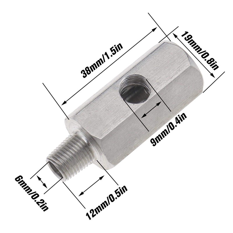 EMSea 1/8 NPT Tee Connector Adapter, DIY Connecting Turbo Oil