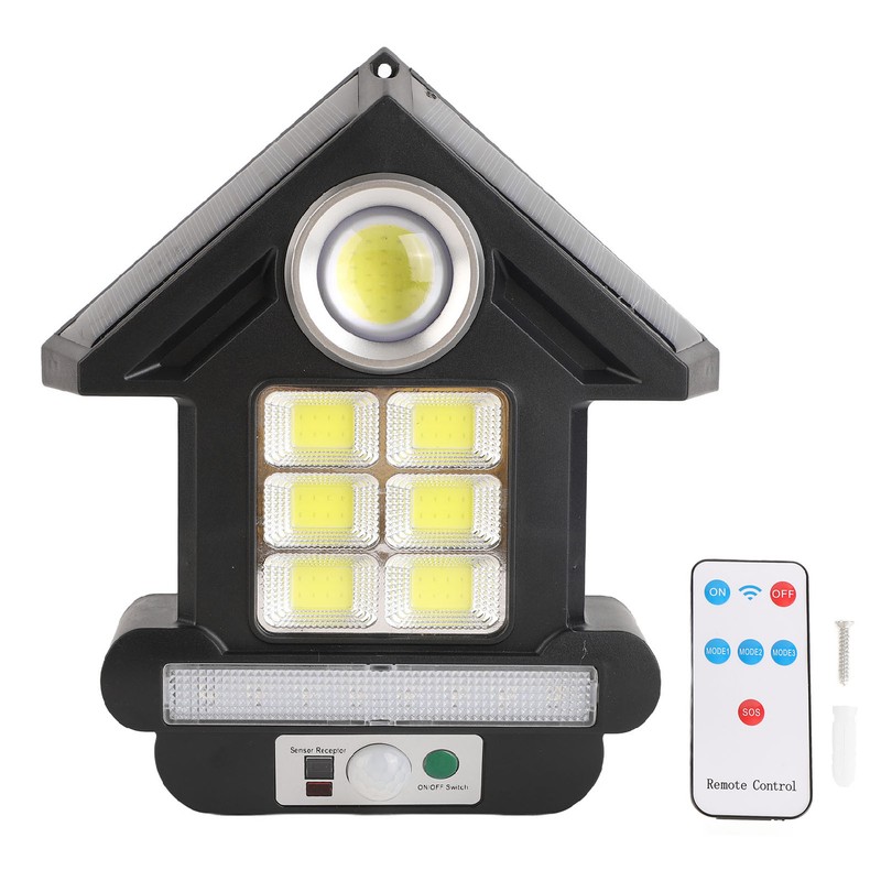 Solar Street Light House Shape ABS LED Motion Sensing Solar