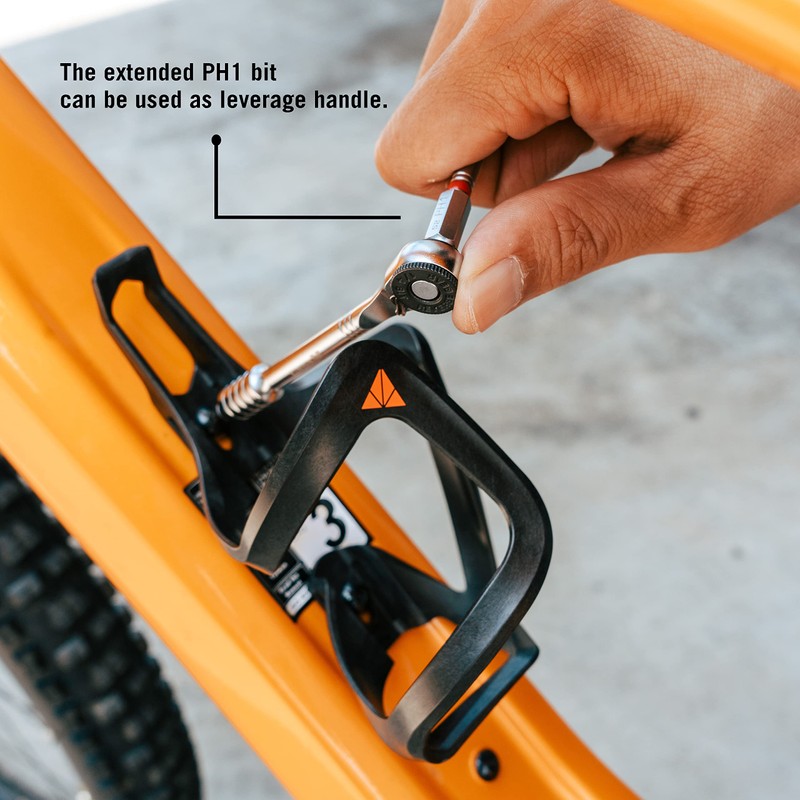 Granite Stash RT Ratchet Bike Multitool with 9 Bits Stored