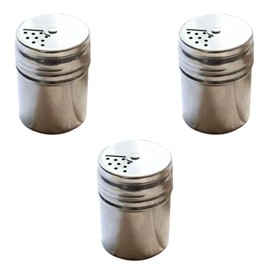 3Pcs Adjustable Pour Holes Shaker Seasoning Cans Rustproof Metal Dredge Shaker Lightweight Metal Dredge Shaker for Cooking Kitchen Gadget