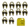 Brass U Bolt Ground Clamp with 2 Conductors,4/0-4AWG Wire Range,