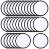 SOFPLATE 30Pcs Round Sublimation Patches Blank White Sublimation Patch Black