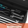 Portable Metal Tool Box, 3 Drawer Steel Tool Box with