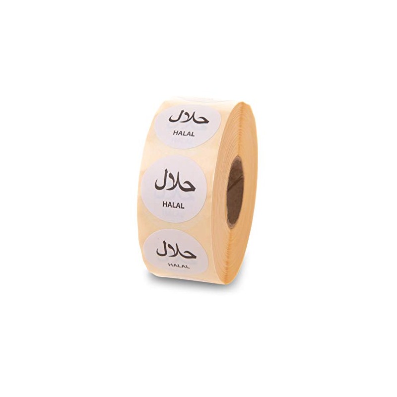 Halal Food Label 25mm Circle Dietary Label 1000 Labels per