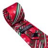 Barry.Wang Red and Green Christmas Ties Set Man Festival Snowflake
