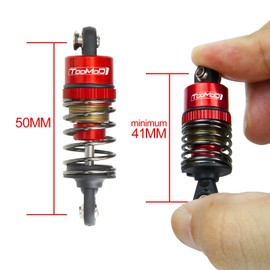 TOOMOD 1/10 50MM RC Oil filled Shock Absorbers kit for Tamiya TT-01 TT-02 M03 M04 M05 M06 TA05 1:10 On Road Car Upgrades Replace Parts (Red)