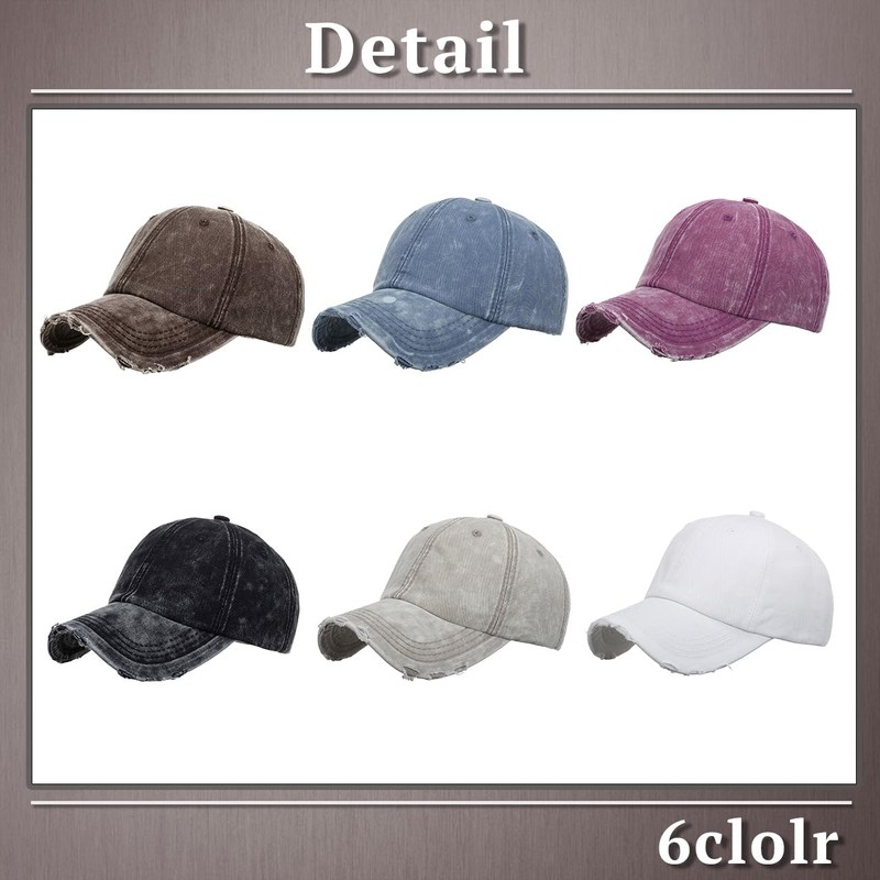 One Limitation CP338 Plain One Color Distressed Cap, Hat, Running,