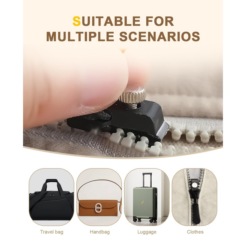 SUBORAWOS Zipper Repair Kit 20pcs Large Universal - Large Size