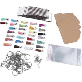 Yosoo Kit de Llaveros en para Sublimación, Paquete Completo de Manualidades de 180 Piezas para Proyectos de Bricolaje Fáciles, Materiales de MDF y Hierro