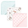 Hudson Baby Unisex Baby Cotton Rich Hooded Towels, Enchanted Forest,