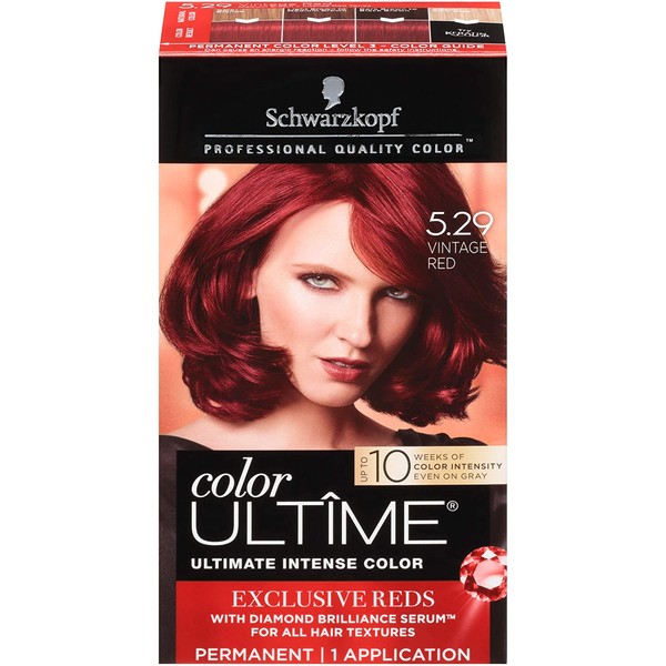 Schwarzkopf Color Ultime Hair Color Cream, 5.29 Vintage Red (Packaging May Vary)