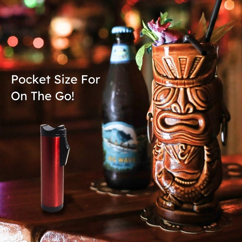 Visol Hades Butane Torch Triple Flame Refillable Gas Lighter, Built