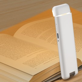 NeonIt Reading Light,Rechargeable Book Light for Reading in Bed,Upgraded Portable Clip-on LED Bookmark Lamp with Metal Hinge,800 mAh Long Lasting,3 Amber Colors&5 Brightness&Timer for Book Lovers,Kids