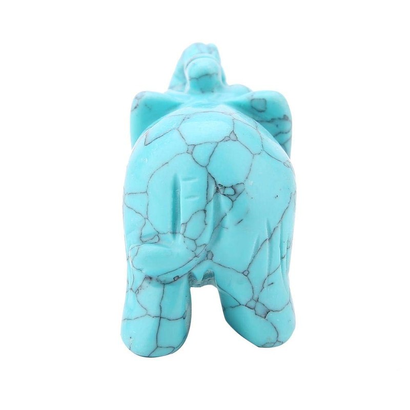 Crystal Elephant Figurines, 2inch Jade Carved Elephant Home Decoration Furnishing