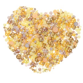 DOITOOL Resin Flatback Rhinestones Pearl Rhinestones Embellishments for DIY Craft Making Durable Nail Charms for Manicure Accessories for Home and Salon Use