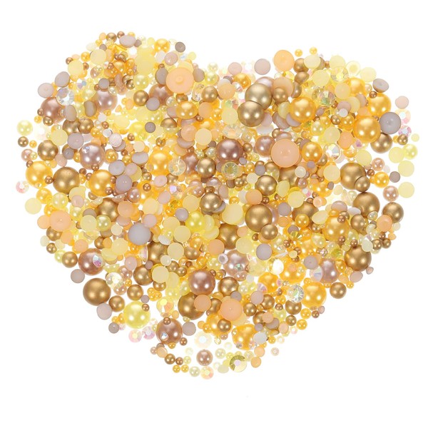 DOITOOL Resin Flatback Rhinestones Pearl Rhinestones Embellishments for DIY Craft