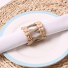 Natural Bamboo Straw Napkin Buckle Twine Napkin Corn Husk Napkin