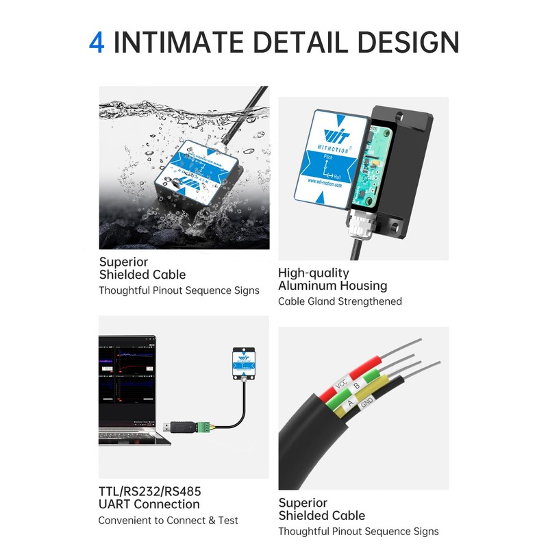 [Industrial Grade 0.1° Magnetometer] HWT901B-TTL MPU9250 3-Axis Accelerometer + Gyroscope