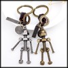 White Fang AZ293 Keyring, Keychain, Leather, Robot, Screw, Retro, Charm,