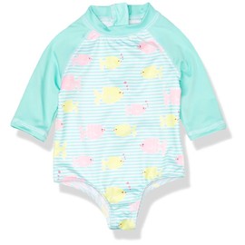 Wippette Girls Baby Printed One Piece Rashguards Swimsuits