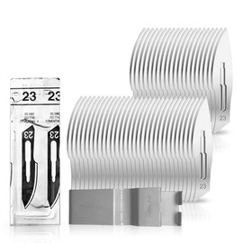 May Scalpel Blades Figure 23 for Scalpel Holder No. 4 Replacement Blades Sterile Packed with Blade Puller Pack of 50
