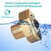 JXOFROAD IP68 Underwater 1/2" NPT Boat Drain Plug Lights with