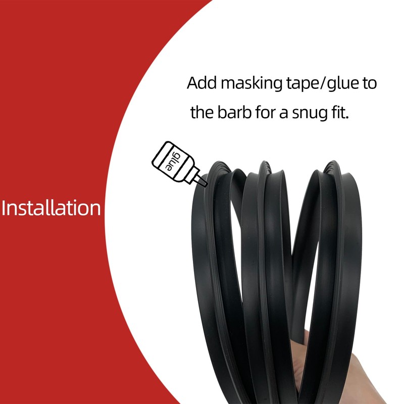 Aroilder T Rubber Trim Molding, Fit 3/4 inch Edge, Shelf